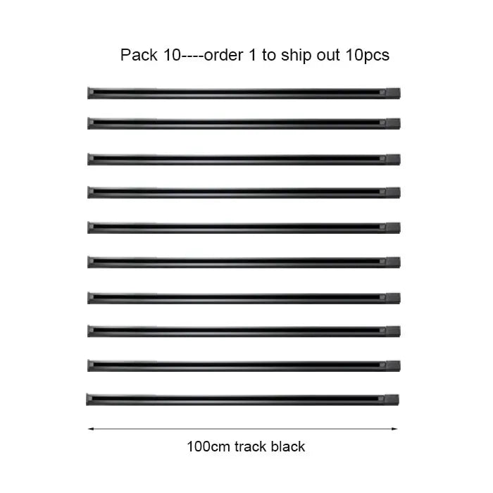 DecorBites™ 100cm Black White Track for Track Lights Aluminum Rail Part