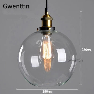 DecorBites™ Industrial Glass Pendant Light for Modern Home Decor