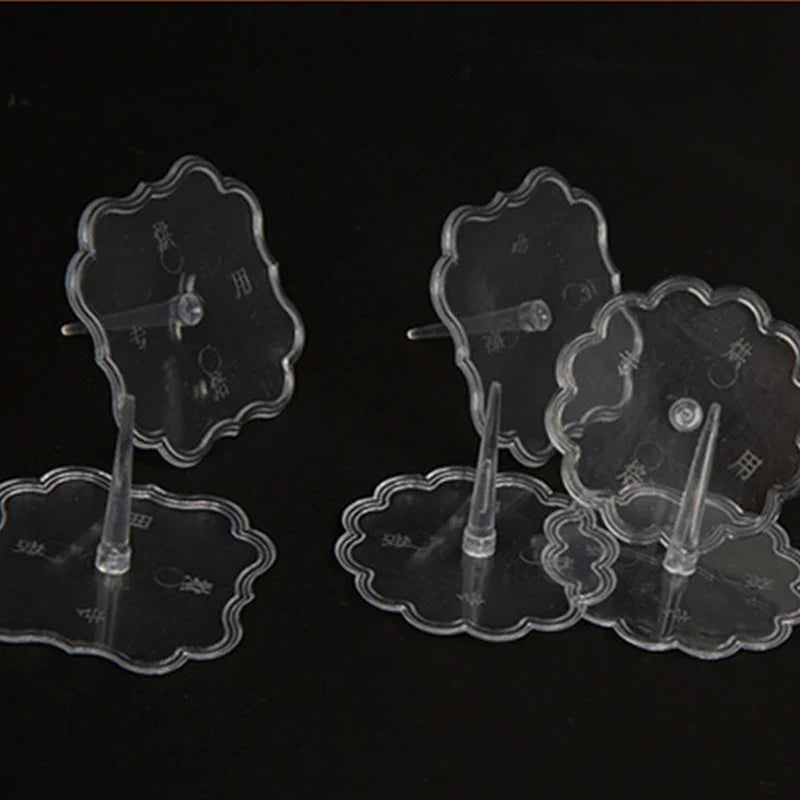 DecorBites™ Cake Stands Decoration Bracket Set - 20pcs Clear Plastic Fondant Holders