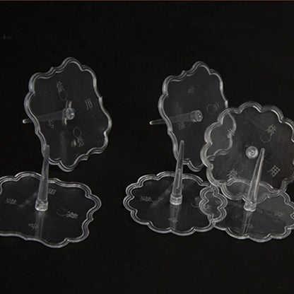 DecorBites™ Cake Stands Decoration Bracket Set - 20pcs Clear Plastic Fondant Holders