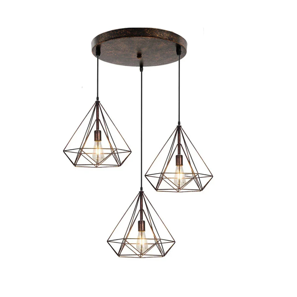 Decorbites™ Industrielle LED-Hängeleuchte Vintage Loft Käfig Pendellampe für die Einrichtung zu Hause