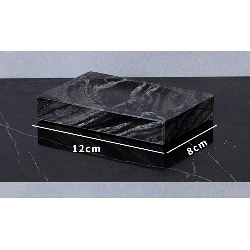 مجموعة حمام DecorBites™ المصنوعة من الرخام بحبيبات الخشب القديمة مع إكسسوارات فاخرة