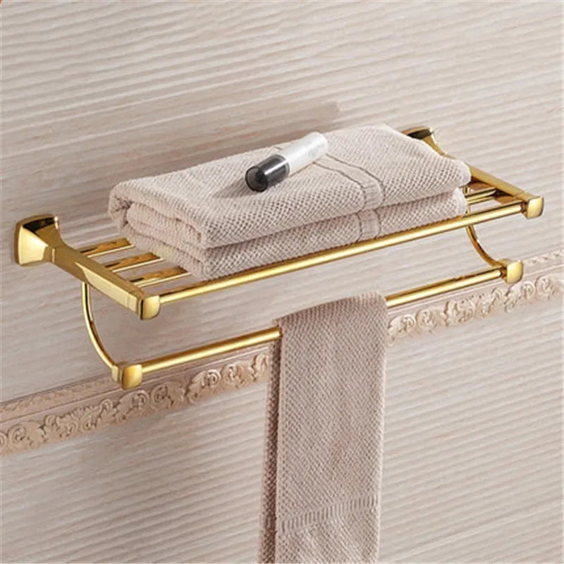 DecorBites™ Gold Bathroom Hardware Set for Towels, Paper, Brushes, and More