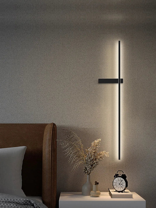 DecorBites™ Black Long Strip Wall Lamp - Modern Minimalist Bedroom Living Room TV Wall Light