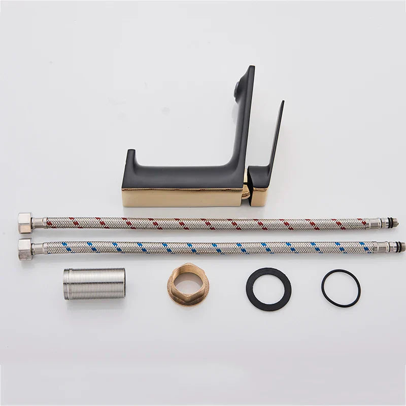 ديكوربايتس™ خلاط حوض أسود حنفية حوض سفينة ماء ساخن بارد فاخر