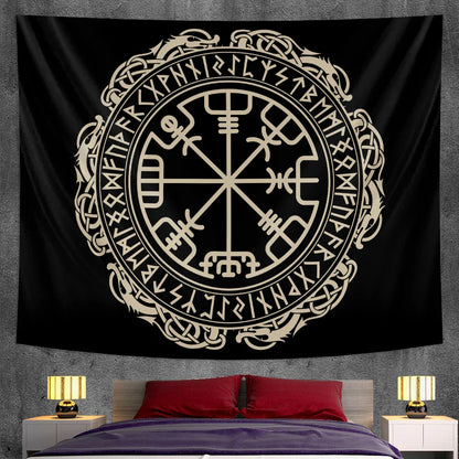 Decobites Viking Energy Meditation Tapestry: Spiritual Home Decor for Hippie Bohemian Vibes