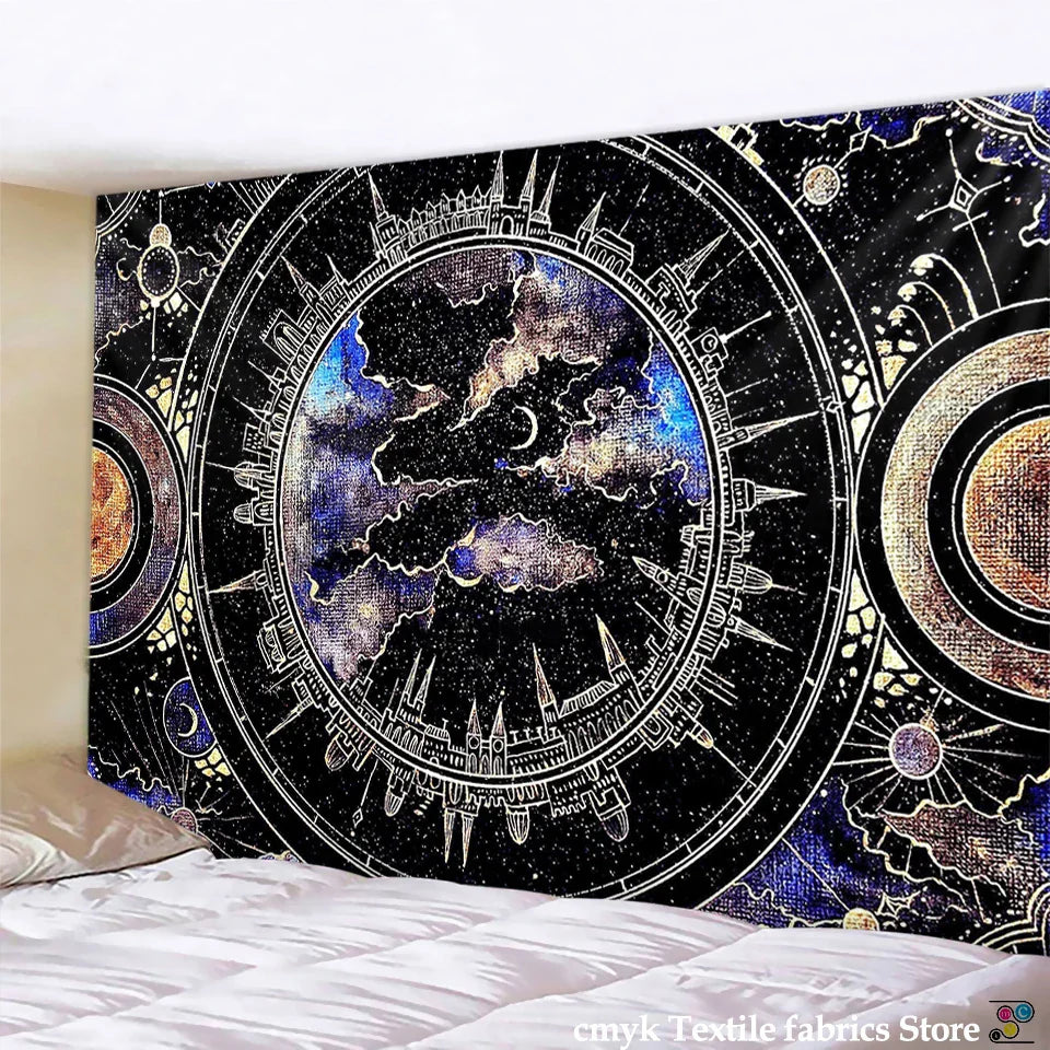 Decobites Psychedelic Galaxy Tapestry for Hippie Home Decor and Yoga - Science Fiction Pattern