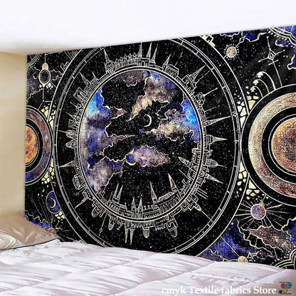 Decobites Psychedelic Galaxy Tapestry for Hippie Home Decor and Yoga - Science Fiction Pattern