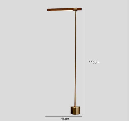Lámpara de pie LED lineal de madera DecorBites™ | Lámpara de pie vertical moderna y minimalista para loft