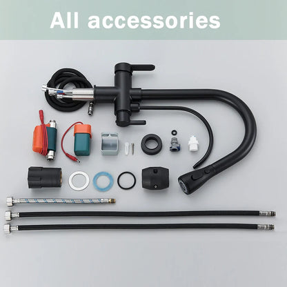 DecorBites™ Black Dual Modes Kitchen Faucet 2 in 1 Pure Water Mixer Tap