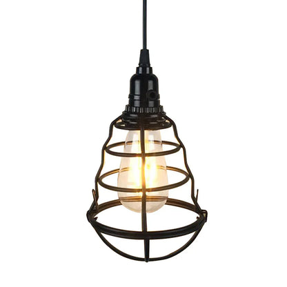 DecorBites™ Black Metal Chandelier with E27 Edison Bulb Socket for Kitchen, Restaurant, Cafe