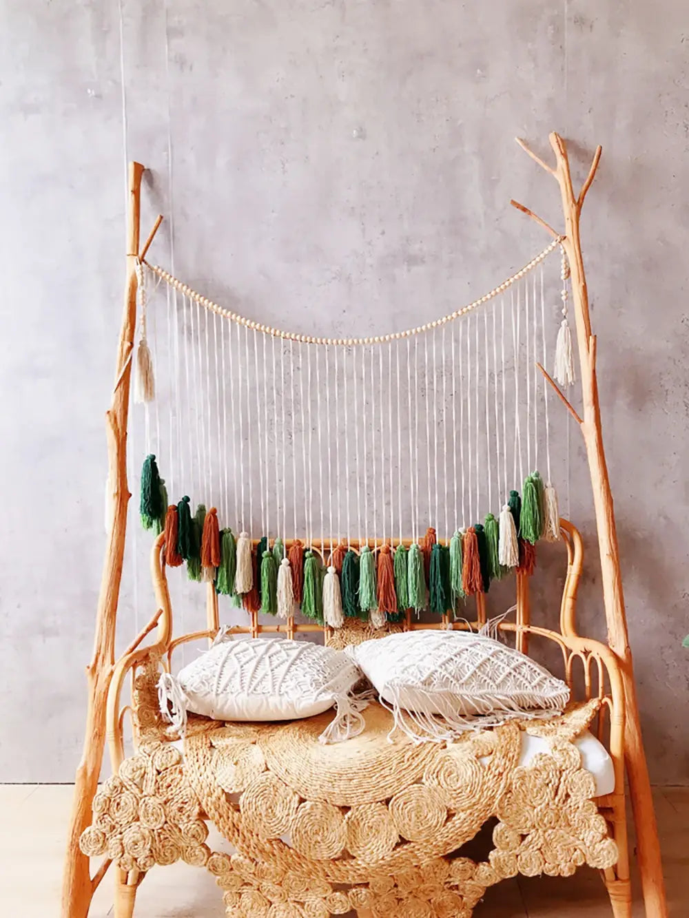 DecorBites™ Moroccan Bohemian Wall Decor Tapestry Curtain Homestay Woven Macrame Sofa Tapestry Livingroom Wall Boho