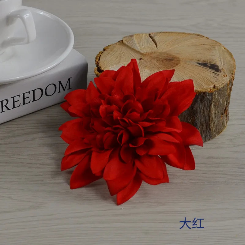 DecorBites™ Dahlia Flower Wedding Decoration Woolen Chrysanthemum Wreath Bouquet