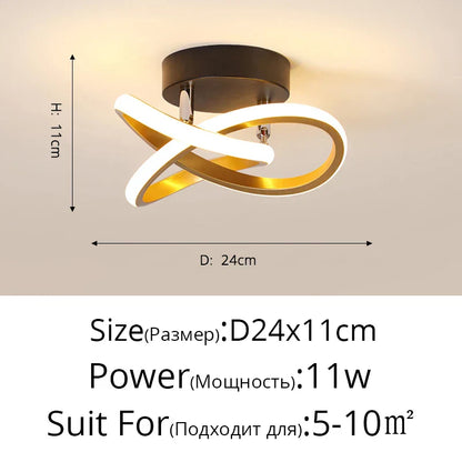 DecorBites™ LED Chandelier Black White Ceiling Lights