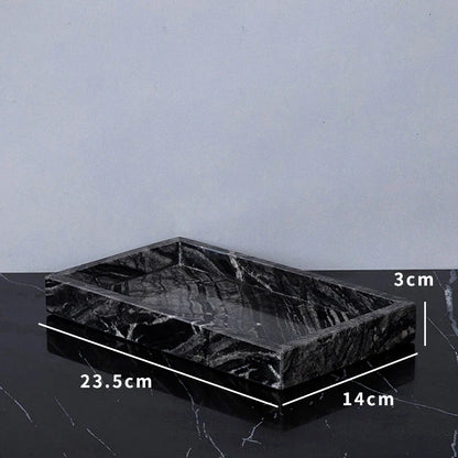 مجموعة حمام DecorBites™ المصنوعة من الرخام بحبيبات الخشب القديمة مع إكسسوارات فاخرة