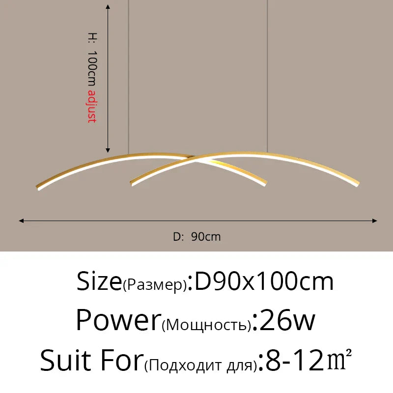 DecorBites™ LED Pendant Lights: Modern, Remote-Control, Cord Hanging, for Study, Kitchen, Living Room