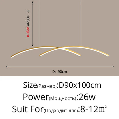 DecorBites™ LED Pendant Lights: Modern, Remote-Control, Cord Hanging, for Study, Kitchen, Living Room