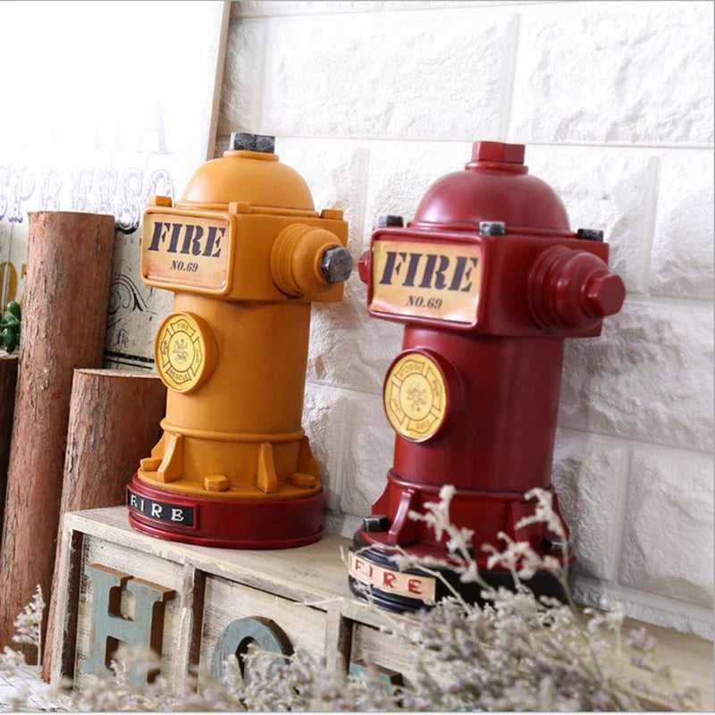 DecorBites™ Hucha con forma de hidrante y extintor de incendios de 24 cm, figura decorativa para el hogar
