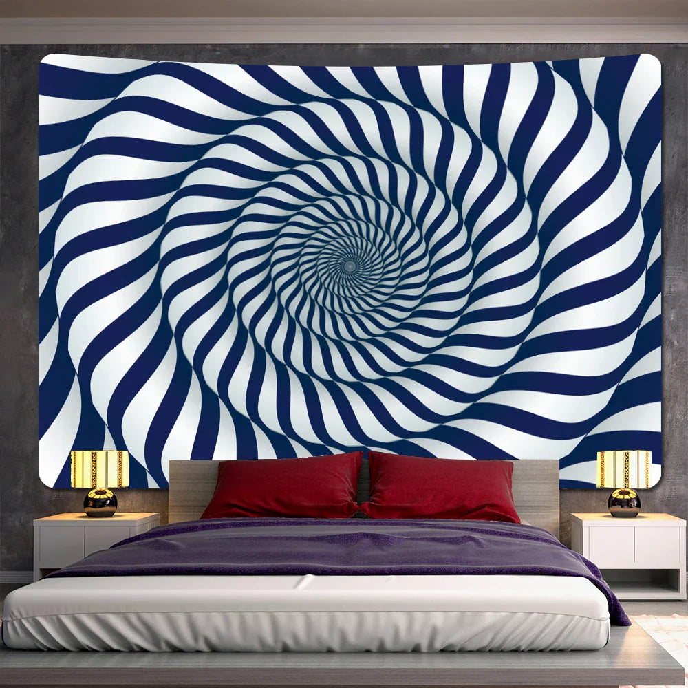 Decobites Psychedelic Eye Illusion Tapestry: Bohemian Home Decor & Yoga Mat