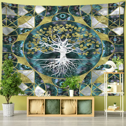 Decobites Psychedelic Tree of Life Cloth Tapestry Bohemian Wall Hanging Home Decor