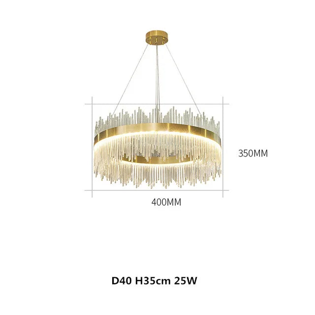 DecorBites™ Crystal Chandelier Pendant Light Modern Luxury Dining Room Bedroom Lamp