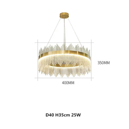 DecorBites™ Crystal Chandelier Pendant Light Modern Luxury Dining Room Bedroom Lamp