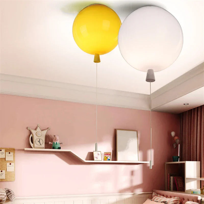 DecorBites™ Balloon Acrylic Ceiling Light: Modern 5 Color Kids Room E27 Lamp with Switch