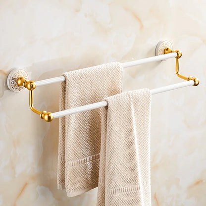 DecorBites™ Bath Hardware Set: Shelf, Towel Rack, Holder, Brush Holder, Towel Hanger, Hooks