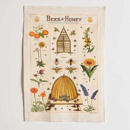 Decobites Vintage Bees Reference Chart Tapestry Wall Hanging for Colorful Psychedelic Home Decor