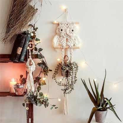 Decobites Boho Macrame Plant Hanger Basket Wall Art Hanging Home Decor