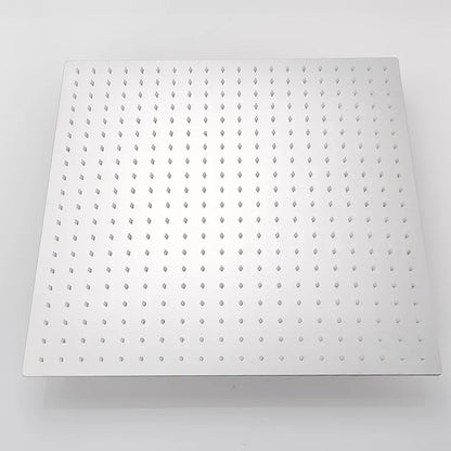 Cabezal de ducha tipo lluvia cuadrado DecorBites™ de 20 pulgadas en acero inoxidable - Acabado cromado de lujo