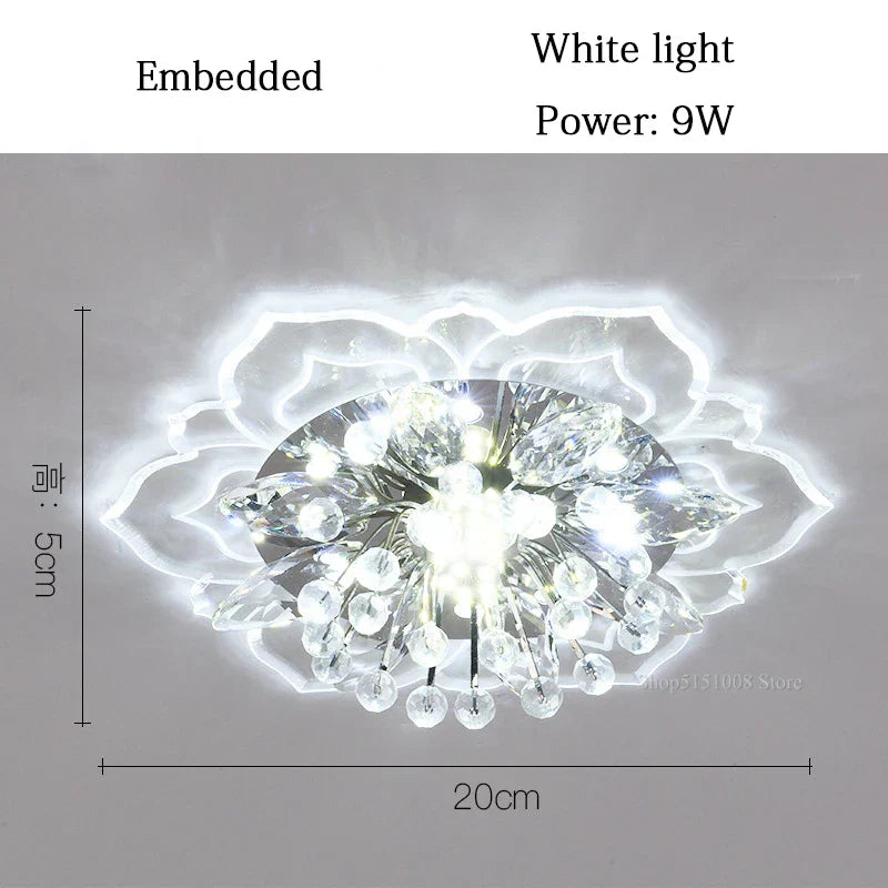 DecorBites™ Crystal Flowers Chandelier Ceiling Light Fixture for Living Room, Colorful Indoor Decoration