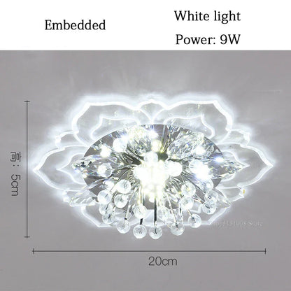 DecorBites™ Crystal Flowers Chandelier Ceiling Light Fixture for Living Room, Colorful Indoor Decoration