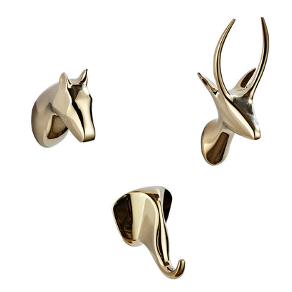 DecorBites™ Brass Robe Hooks Towel Holder Wall Mount Coat Hat Bag Hanger