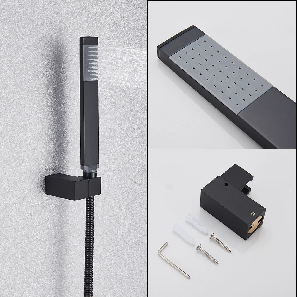 DecorBites™ Dual Handle Waterfall Shower Bathtub Mixer Tap with Handshower