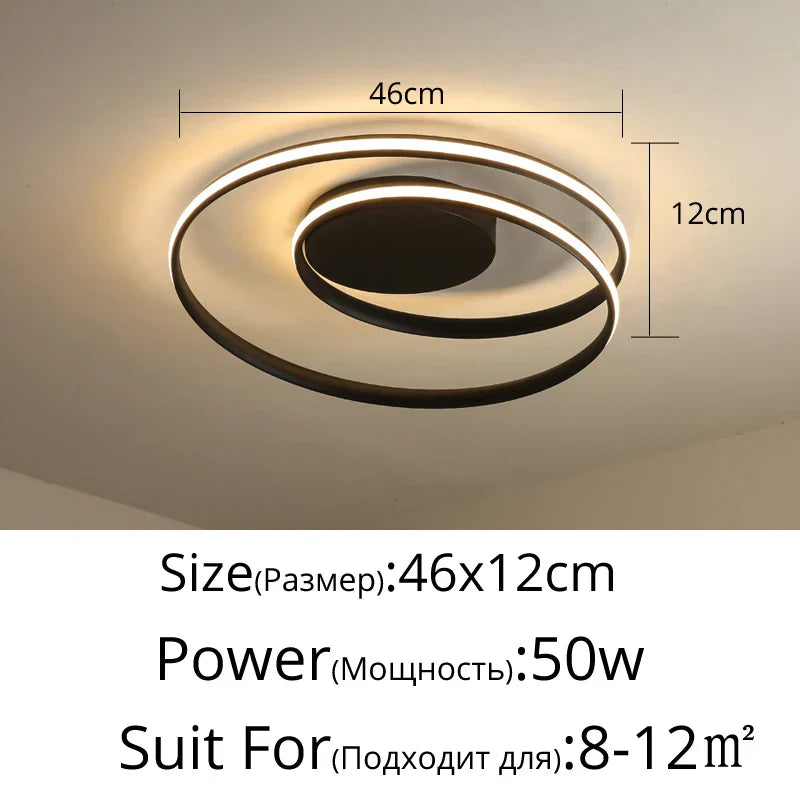 Lámpara de Araña LED™ Decorbites: Luces Modernas de Montaje Superficial para Sala de Estar, Dormitorio, Estudio