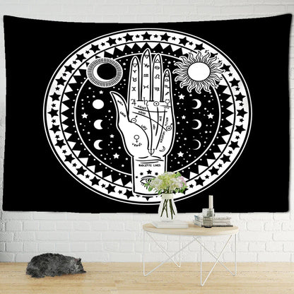 Decobites Black Cat Psychedelic Tapestry Wall Hanging for Home Decor