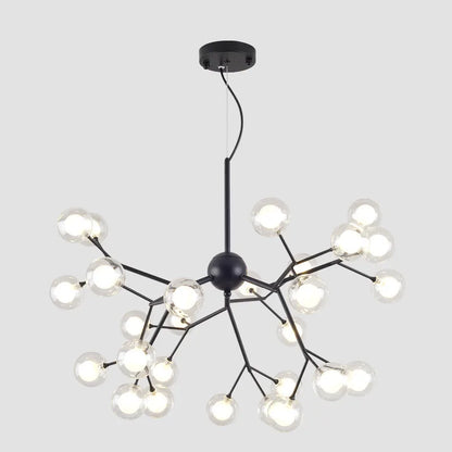 ثريا DecorBites™‎ LED على شكل كرة زجاجية على شكل يراعة شجرة بإضاءة صناعية سوداء