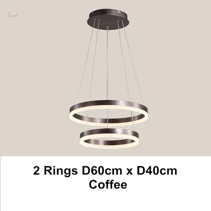 Lámpara colgante de techo regulable DecorBites™ con forma de anillo LED - Color café dorado