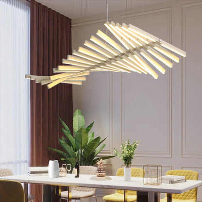 DecorBites™ LED Chandelier: Modern Nordic Loft Hanging Light for Living Room, Restaurant, Bar
