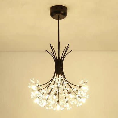 DecorBites™ Crystal Bouquet Pendant Light Chandelier in Black and Gold