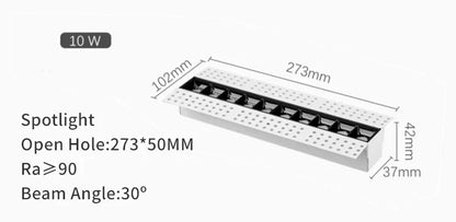 DecorBites™ Led Magnetic Downlight: Modern, Recessed, 90Ra, Indoor Ceiling Linear Grille Spot Lighting