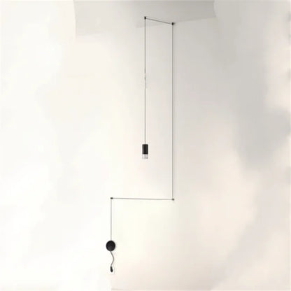 Lámpara colgante LED DecorBites™ de hierro forjado industrial - Lámpara de pared minimalista negra