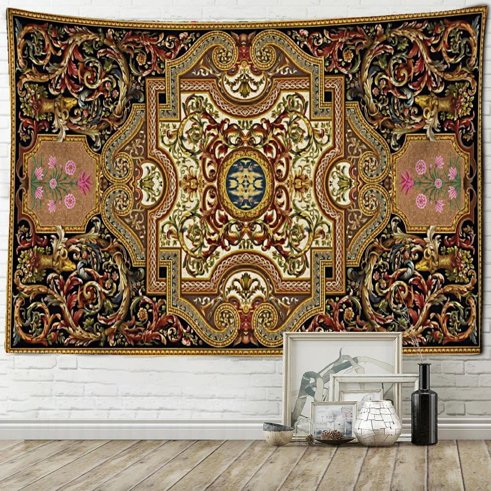 Decobites Persian Mandala Printed Blanket Tapestry for Retro Home Decor