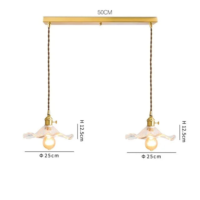 DecorBites™ Green Glass Hanging Light: Modern LED Pendant Lamp for Living and Dining Room