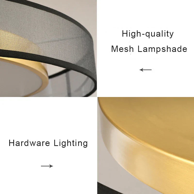 Lámpara de techo DecorBites™ de 16 W en cobre: ​​Lámpara moderna nórdica en bronce para salón o dormitorio