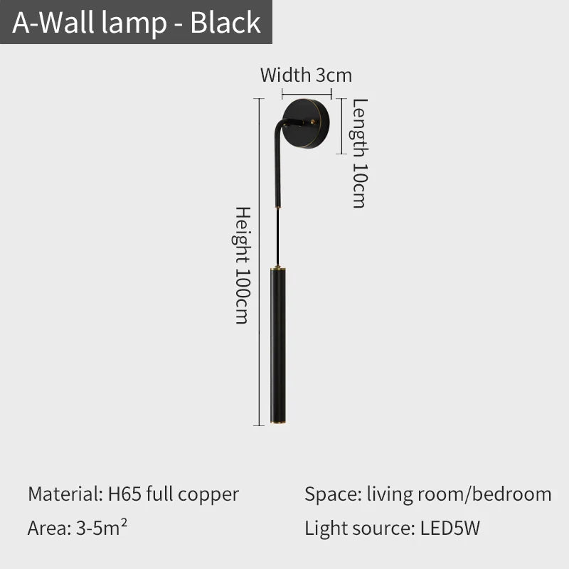 مجموعة DecorBites™‎ ثريا نحاسية لغرفة النوم وشمعدان حائطي حديث للبار