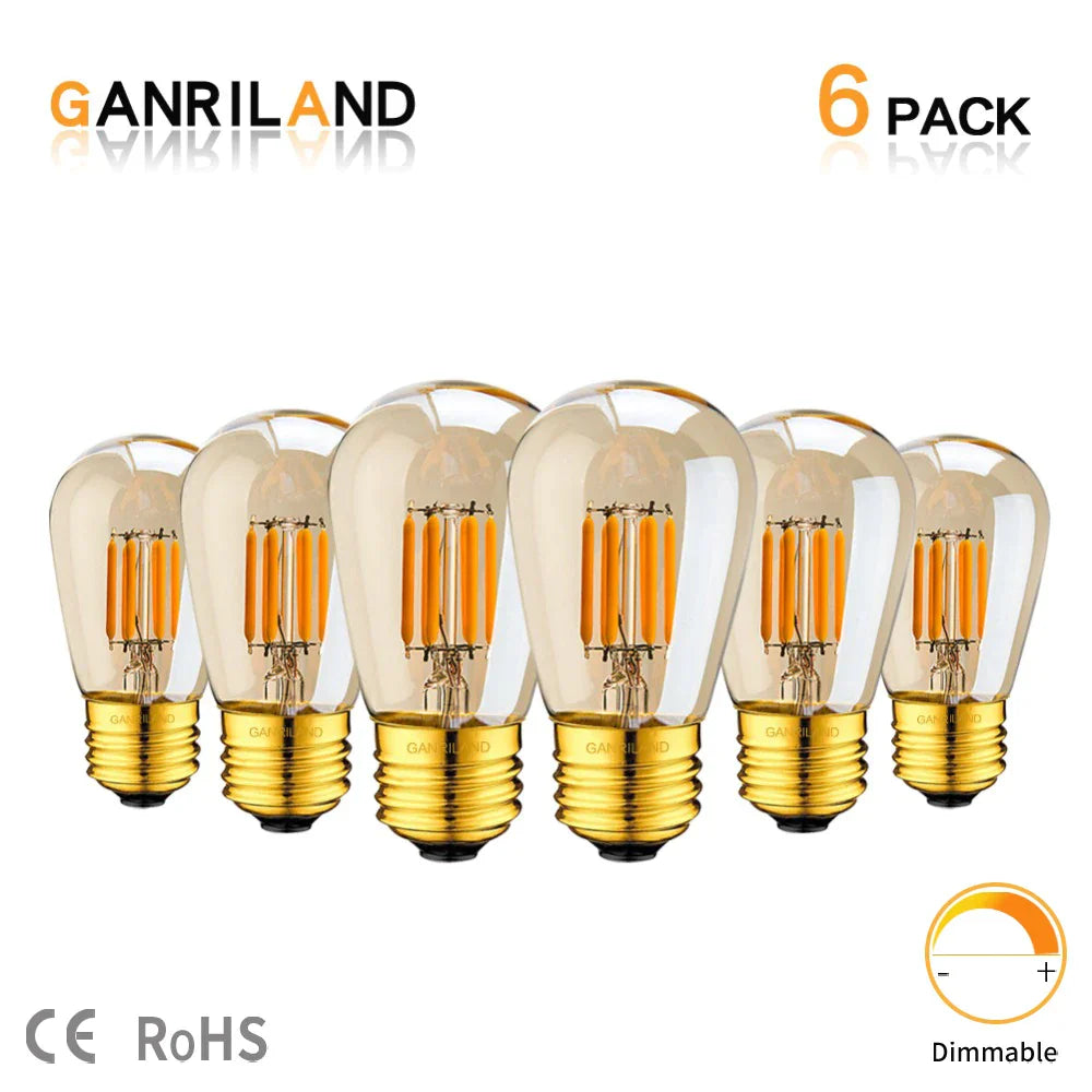 Bombilla de Filamento LED Decorbites™ 3W ST45 Oro Regulable E26 E27 2200K Decorativa para Interiores