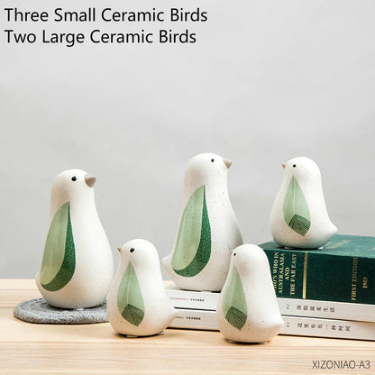 DecorBites™ Chinese Bird Figurines: Modern Ceramic Sculptures for Home Decor & Wedding Gifts
