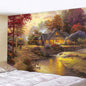 Decobites Forest Fairy Tale Cottage Home Decoration Art Tapestry Hippie Wall Hanging